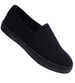 Czarne wsuwane męskie trampki slip on z tkaniny /A1-2 18148 T285/