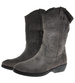 Kowbojki damskie ocieplane Szare /A1-2 10152 T296/
