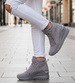 Szare sneakersy damskie na koturnie /B2-2 12852 T890/