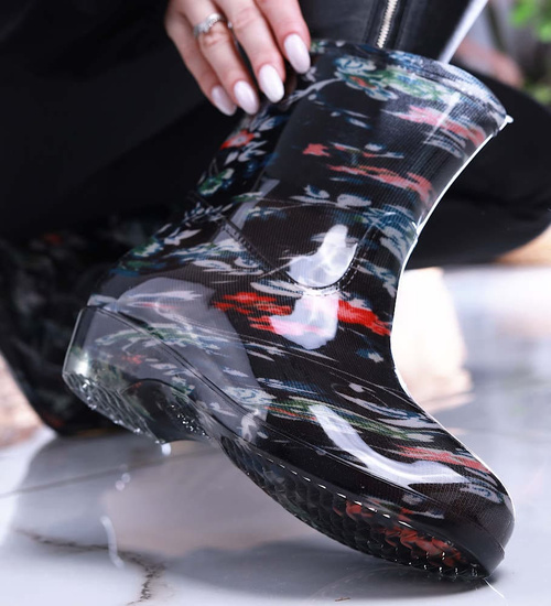 Kolorowe kalosze gumiaki damskie /D1-1 14023 T256/