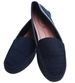 Granatowe ażurowe baleriny damskie lordsy /D1-2 16409 +h2 G187/
