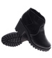 Damskie botki na obcasie w kolorze czarnym /E10-3 9881 S195 +H2/