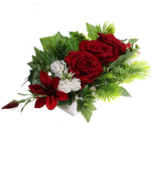 Kompozycja kwiatowa- czerwone róże w donicy 60 cm /Komp116  P325/