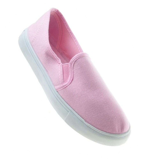 Różowe tenisówki damskie slip'on /B6-1 8536 S096/