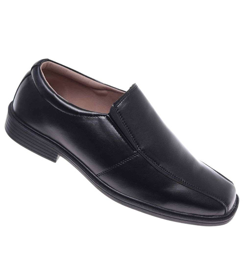 Czarne wkładane półbuty pantofle męskie /G3-3 18674 T299/