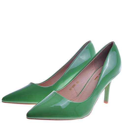 Klasyczne zielone szpilki /B6-3 11807 T595/