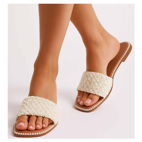 Beżowe płaskie klapki Seastar /B3-2 17654 S481/