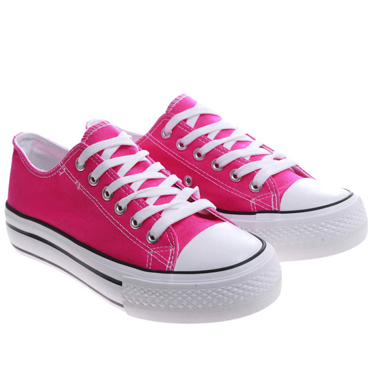 Fuksjowe trampki damskie na platformie /D7-3 17463 G230/