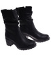 Damskie botki z wysoką cholewką Czarne ost490