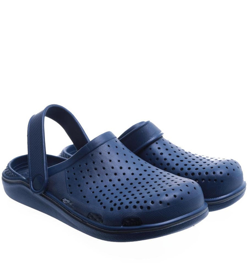 Kryte granatowe klapki na basen /C3-1 15522 S192/