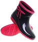 Kalosze damskie czarno różowe gumiaki /A4-1 18174 T352/