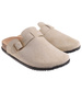 Beżowe kryte klapki damskie profilowane /F4-3 17936 W112/