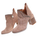 Damskie botki na stabilnym obcasie Khaki /J5-2 12419 S281/