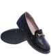 Czarne wsuwane półbuty loafersy /D6-3 13682 T339/