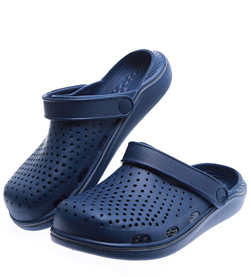 Kryte granatowe klapki na basen /C3-1 15522 S192/