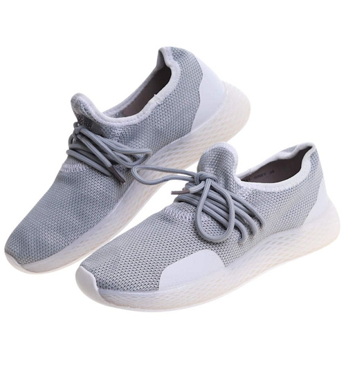 Wsuwane damskie buty sportowe Szare /D6-3 10120 S197/