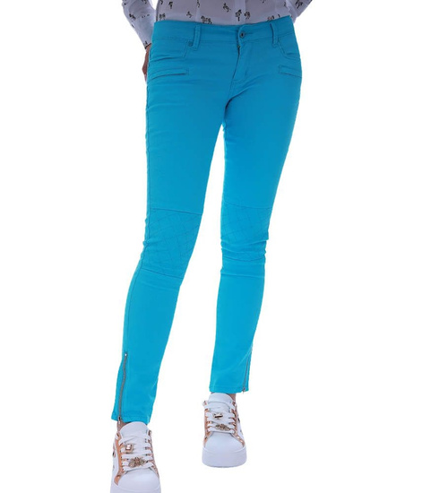 Błękitne spodnie damskie z jeansu /H2 UB846 G4/