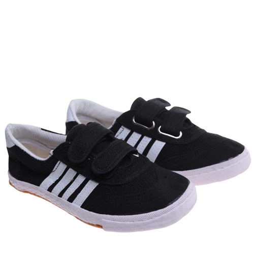 Czarne trampki halówki na rzepy /F8-1 +H2 18083 T186/