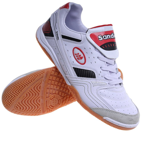 Białe sznurowane trampki halówki męskie /E1-2 18149 T481/