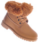 Kamelowe dziewczęce trapery z futerkiem /D6-2 12736 T492/