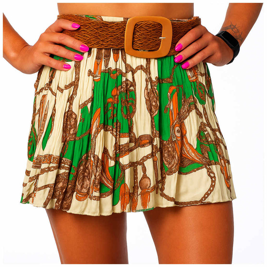 Kolorowa spódniczka z paskiem H-2 UB145 K3