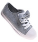 Szare dziewczęce trampki z kokardą /B4-2 16783 T184/