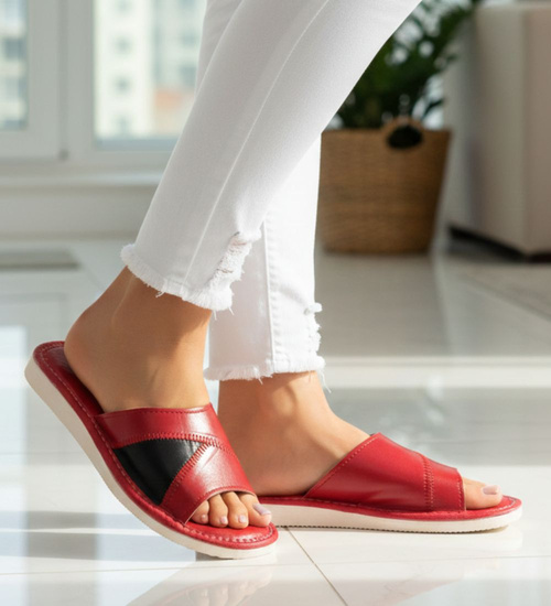 Bordowe klapki domowe /G13-1 10936 S195/ Bordowe klapki domowe /G13-1 10936 S195/