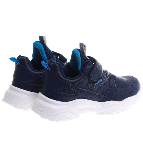 Uniwersalne dziecięce granatowe buty sportowe na rzepy /A2-1 16832 T289/