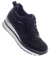 Ażurowe czarne sneakersy na niskim koturnie /F7-3 13230 T592/