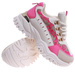 Sznurowane kolorowe sneakersy na platformie /G4-2 17407 T683/