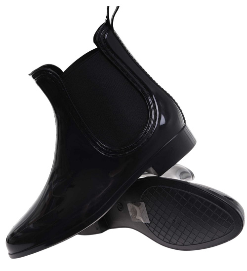 Kalosze damskie czarne gumiaki sztyblety /F2-1 +h2 17980 T21-52/
