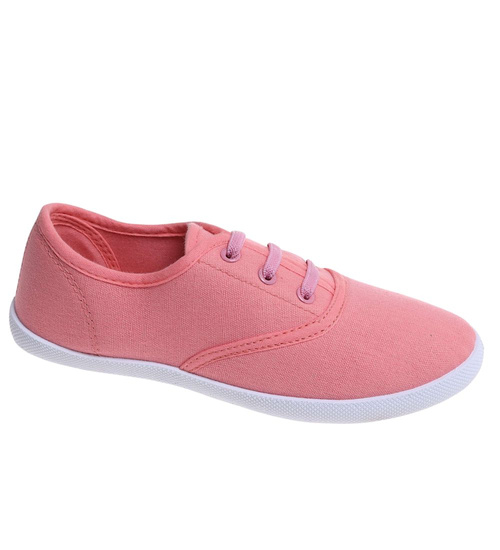 Różowe wsuwane tenisówki dziewczęce /C7-1 18056 T075/