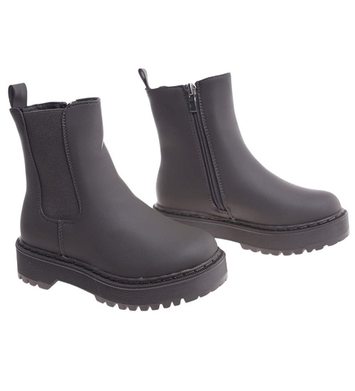 Oliwkowe matowe dziewczęce botki ocieplane /G13-2 18375 T188/