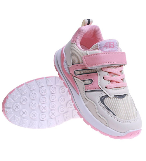 Różowe dziewczęce buty sportowe sneakersy /G11-2 17234 T289/