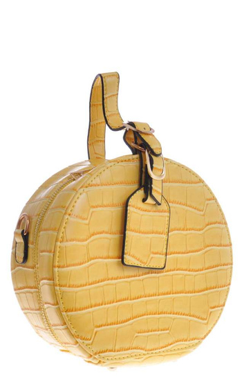 Mała torebka usztywniana Żółta /H2-K27 TB146 S169/