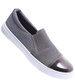 Wsuwane srebrne trampki damskie slip on /F3-2 15643 T180/
