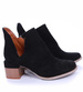 Czarne damskie botki na klocku /E8-3 6529 T292/