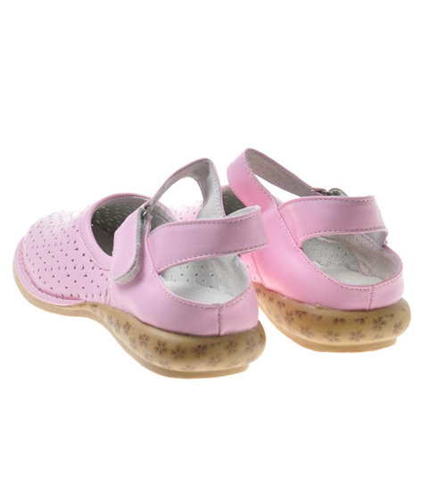 Różowe dziecięce sandałki ażurowe /C5-3 7854 S190/