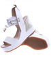 Skórzane białe sandały damskie /A1-3 14286 T179/