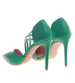 Zielone damskie szpilki czzółenka /G6-2 13281 T395/