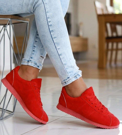 Damskie buty sportowe sznurowane sneakersy /B3-2 16645 T039/