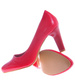 Czerwone czółenka damskie na grubszej szpilce /G13-2 10521 S486/