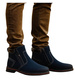 Granatowe ocieplane botki męskie z suwakiem /G7-2 18456 T5/