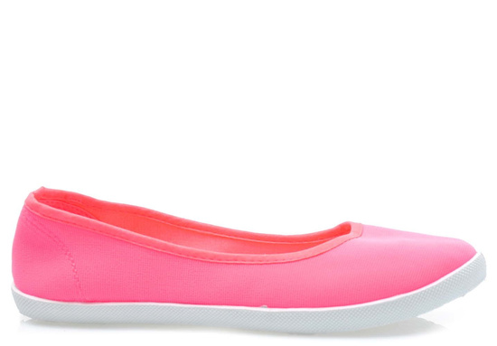 Lekkie tenisówki damskie jak balerinki RÓŻOWE /G12-2 1853 S028/