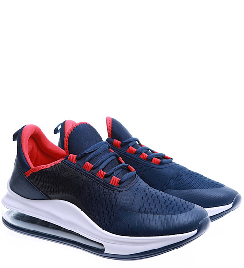 Granatowe wsuwane męskie buty sportowe /G5-1 15599 T732/