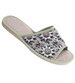 Kapcie z tkaniny z kwiatowym wzorem Zielone /D8-1 18591 S174/