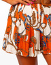 Pomarańczowo granatowa spódniczka z paskiem /H-2 UB141 K21