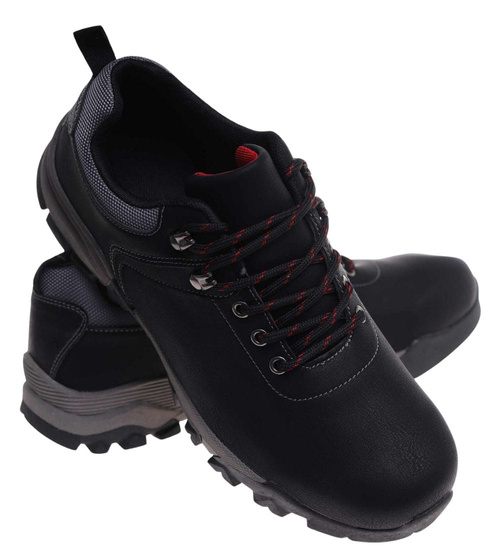 Czarne męskie buty trekkingowe /E5-2 18200 T405/