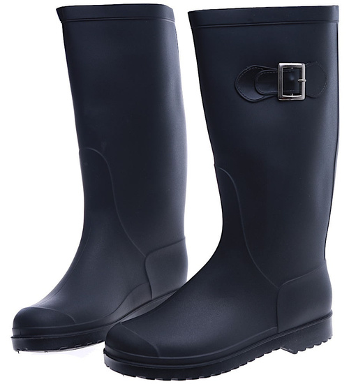 Wysokie czarne kalosze oficerki /C5-1+h2 13932 T363/