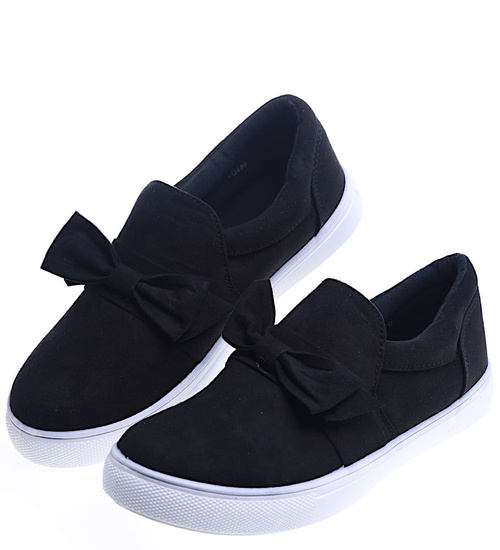 Wsuwane czarne trampki slip on /C1-2 13639 S171/